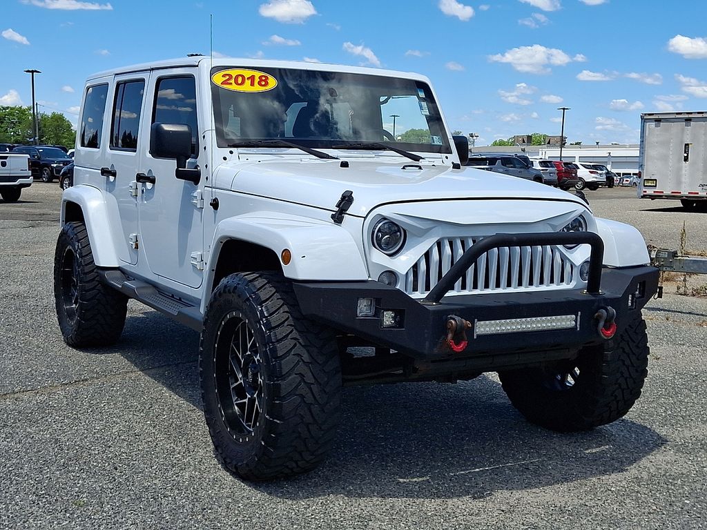 Used 2018 Jeep Wrangler Unlimited Sahara with VIN 1C4BJWEG4JL903170 for sale in Lumberton, NJ