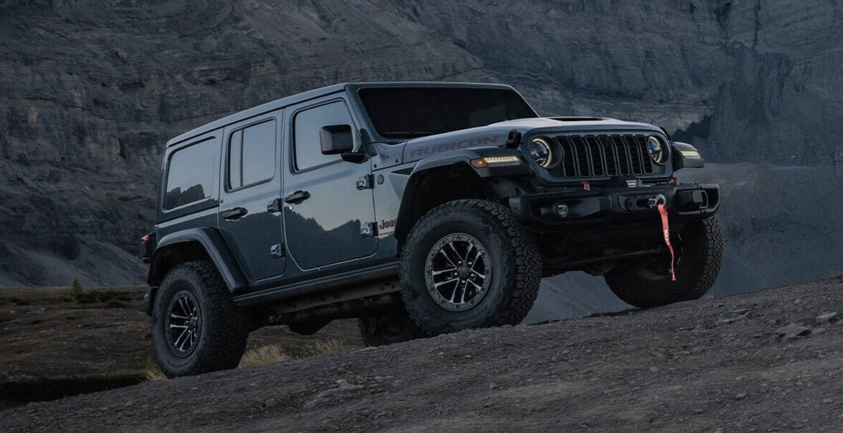 2026 Jeep Wrangler four-door on a Pine Barrens trail ready to tow