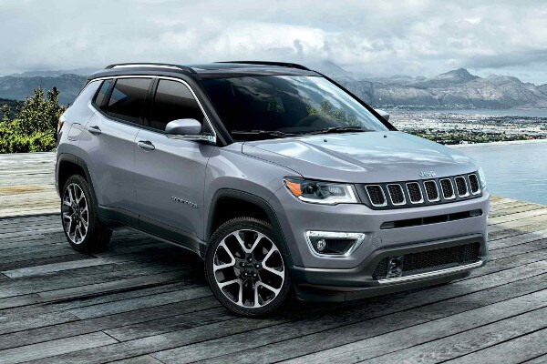 2019 Jeep Compass parked on a dock