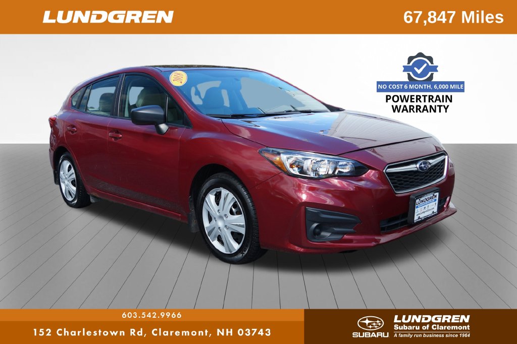 Used 2018 Subaru Impreza Base with VIN 4S3GTAA6XJ3722929 for sale in Claremont, NH