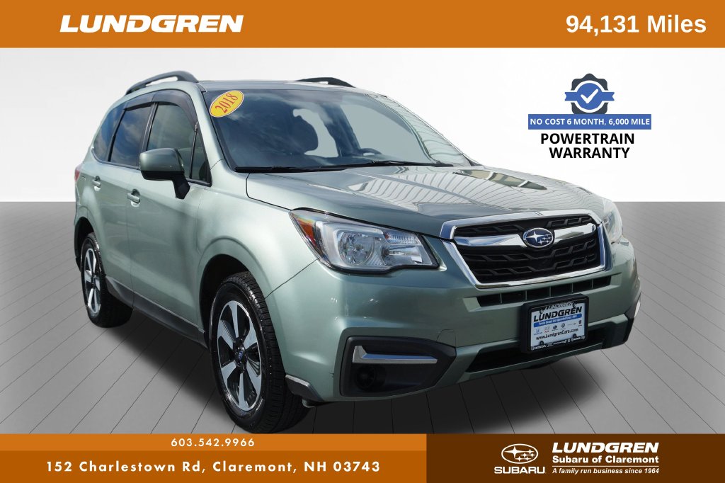 Used 2018 Subaru Forester Premium with VIN JF2SJAEC0JH555467 for sale in Claremont, NH