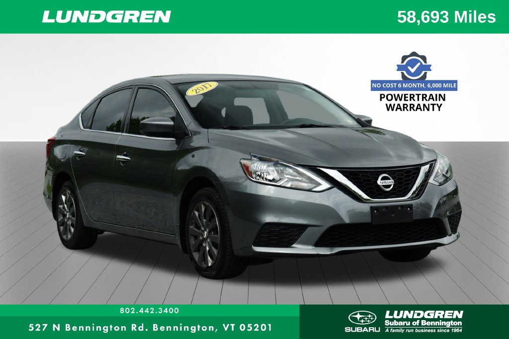Used 2017 Nissan Sentra S with VIN 3N1AB7APXHY355071 for sale in Bennington, VT
