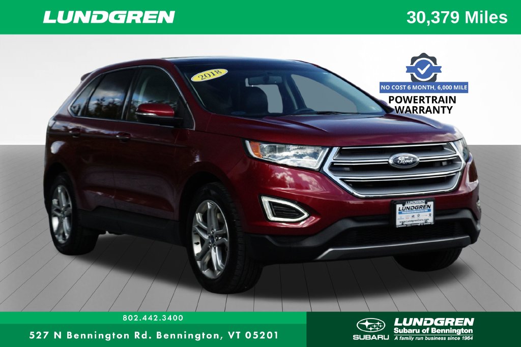 Used 2018 Ford Edge Titanium with VIN 2FMPK4K97JBC53100 for sale in Bennington, VT