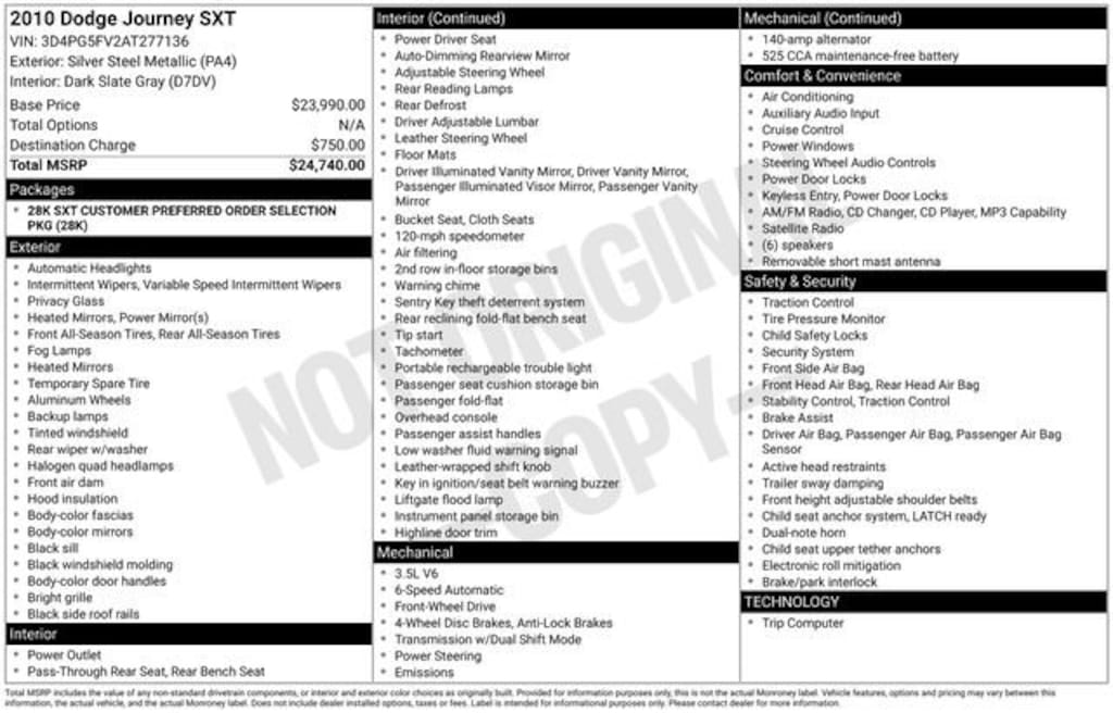 Used 2010 Dodge Journey SXT SUV