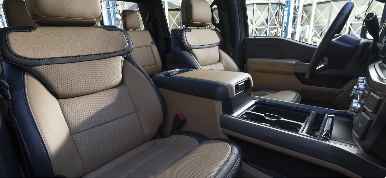 2026 GMC Sierra 1500 premium front seating interior.