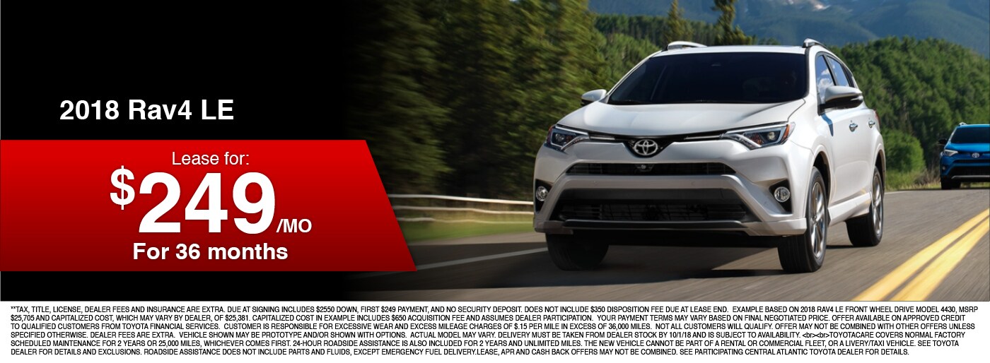 2018 Toyota RAV4 LE Lease Special available at Lustine Toyota in Woodbridge, VA