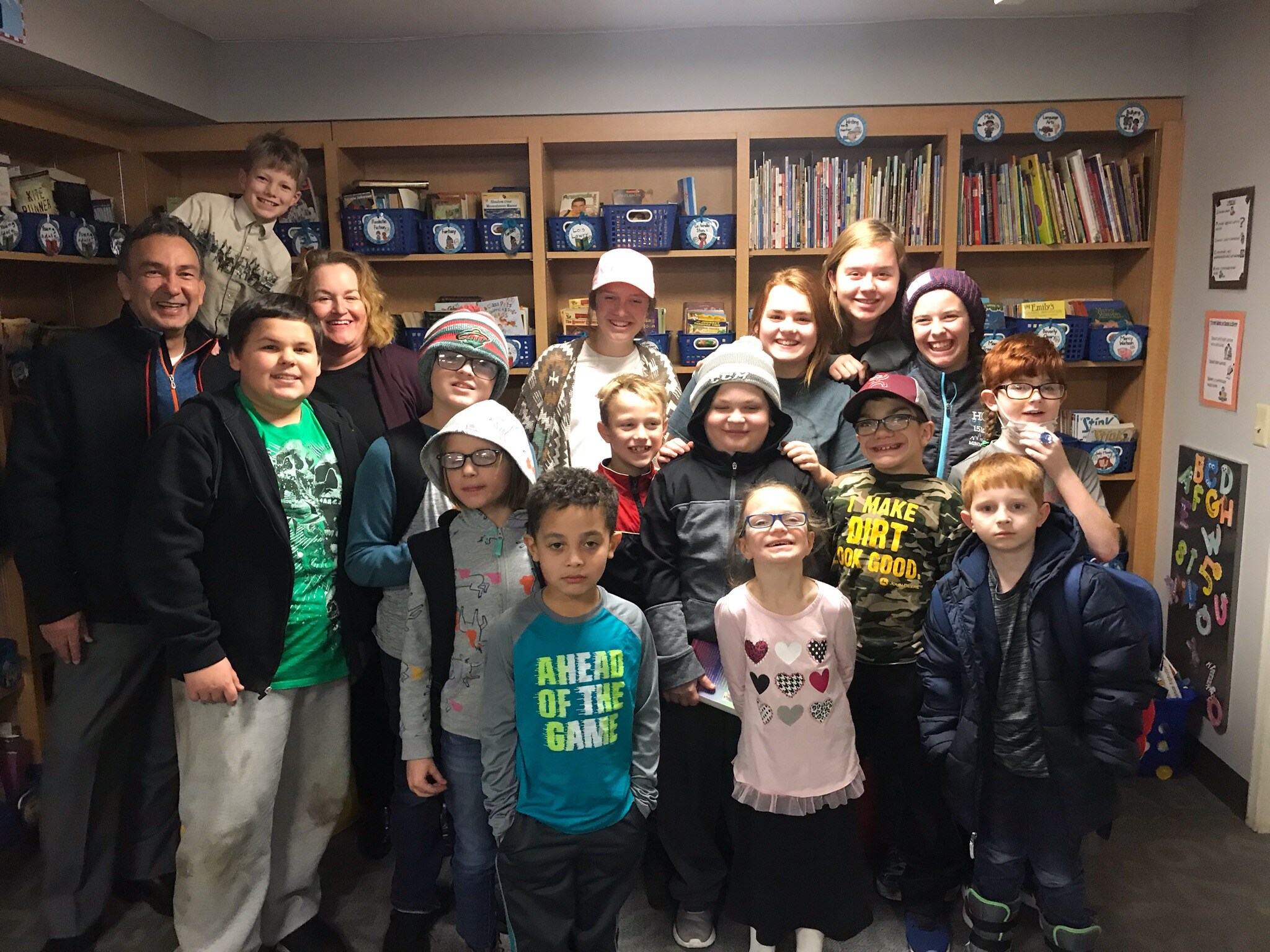 Charlie with RMcD kids.JPG