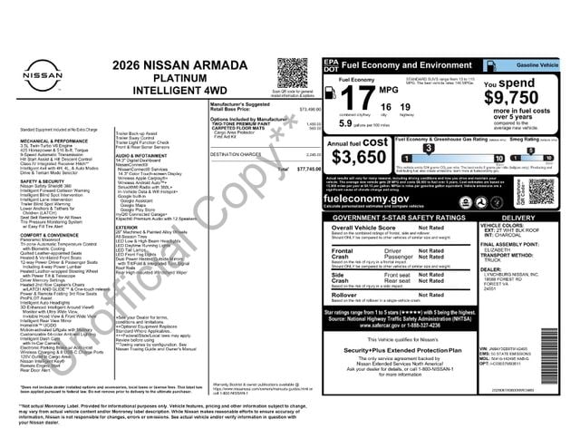 2026 Nissan Armada Platinum 4x4's photo