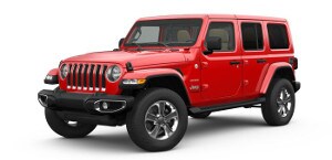 2019 Jeep Wrangler Sahara A red 2019 Jeep Wrangler Sahara
