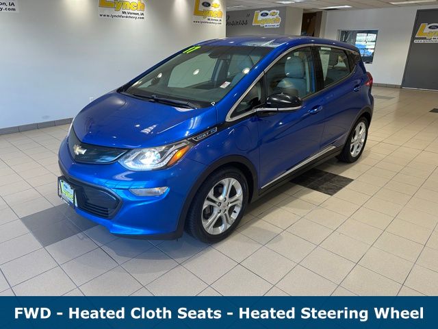 Used 2017 Chevrolet Bolt EV LT with VIN 1G1FW6S08H4190104 for sale in Mount Vernon, IA