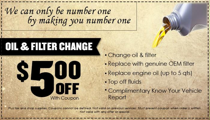 $5 Off Oil Change $5 Off Oil Change