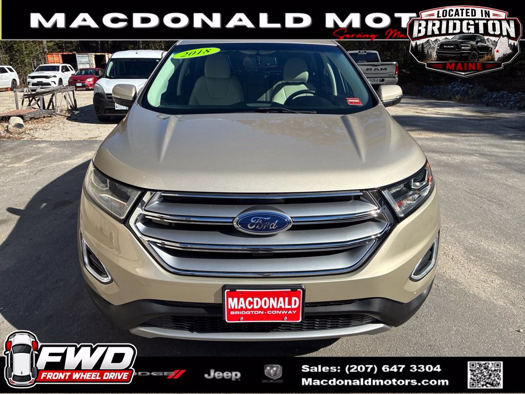 Used 2018 Ford Edge Titanium with VIN 2FMPK3K91JBC35458 for sale in Bridgton, ME