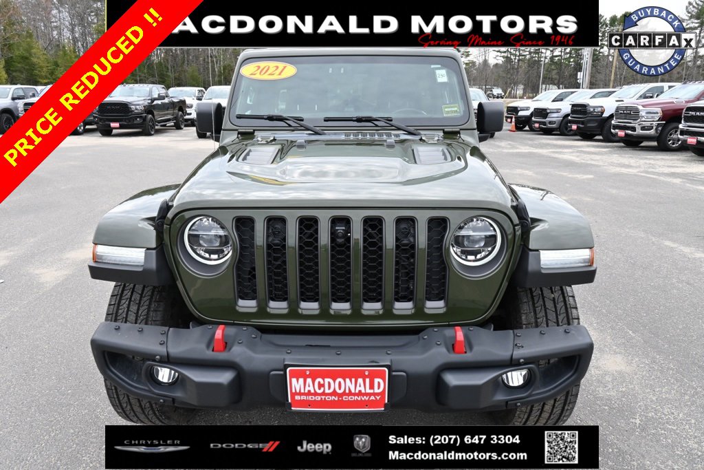 Used 2021 Jeep Wrangler Unlimited Rubicon with VIN 1C4HJXFGXMW577697 for sale in Bridgton, ME