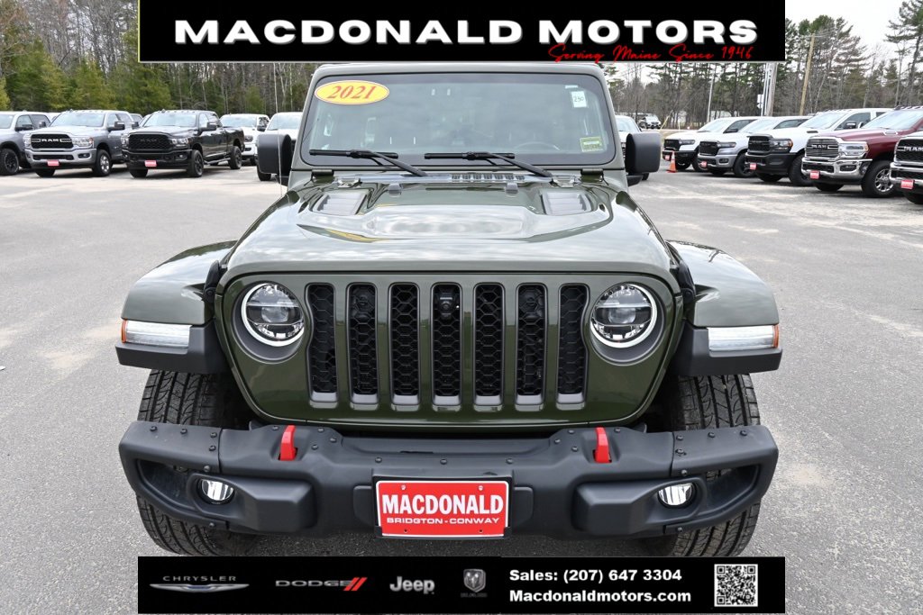 Used 2021 Jeep Wrangler Unlimited Rubicon with VIN 1C4HJXFGXMW577697 for sale in Bridgton, ME