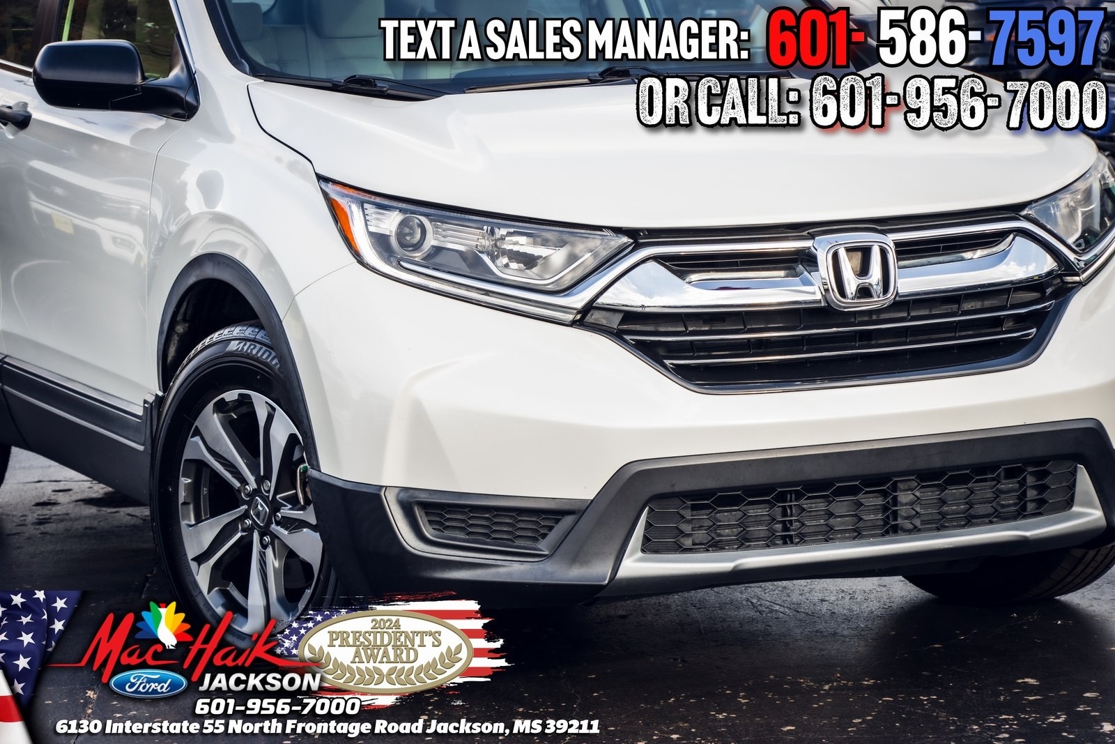 Certified 2018 Honda CR-V LX with VIN 2HKRW5H33JH425394 for sale in Flowood, MS