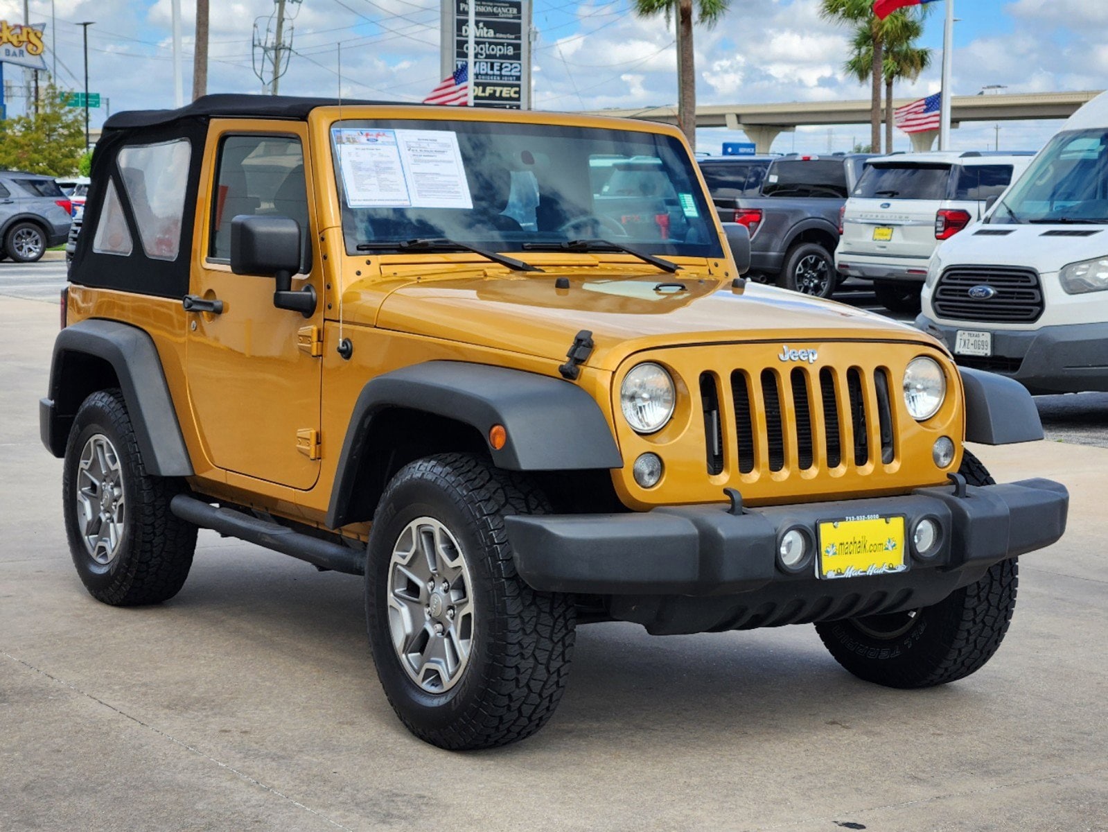 Used 2014 Jeep Wrangler Sport with VIN 1C4AJWAG2EL188090 for sale in Houston, TX