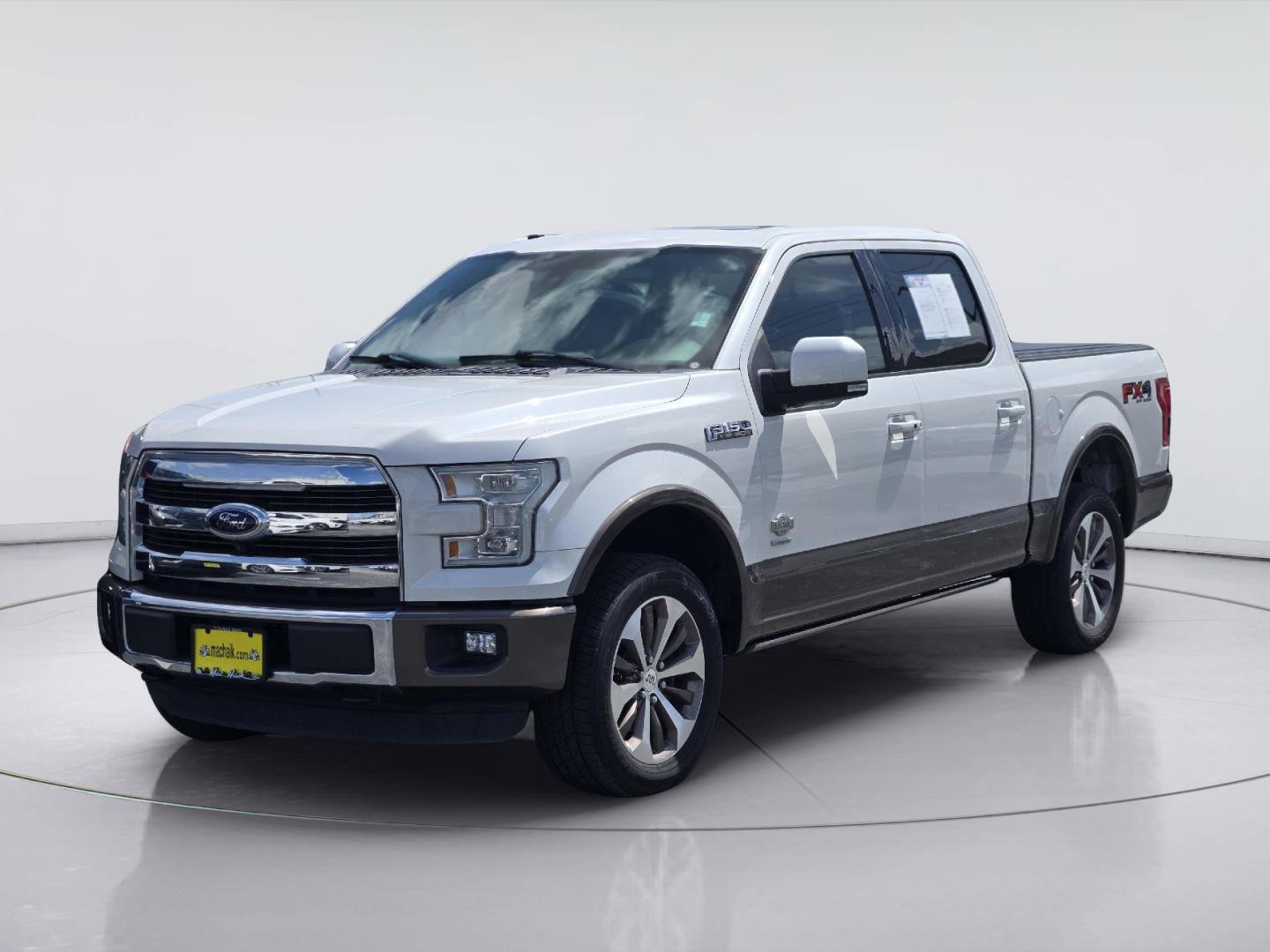 White Platinum Metallic Tri-Coat Caribou Metallic 2016 Ford F-150 Pickup Truck Four-Wheel Drive 6-Speed Automatic