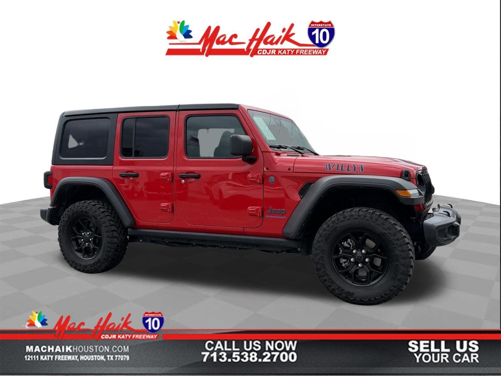 Firecracker Red Clearcoat 2025 Jeep Wrangler 4xe SUV / Crossover Four-Wheel Drive 8-Speed Automatic
