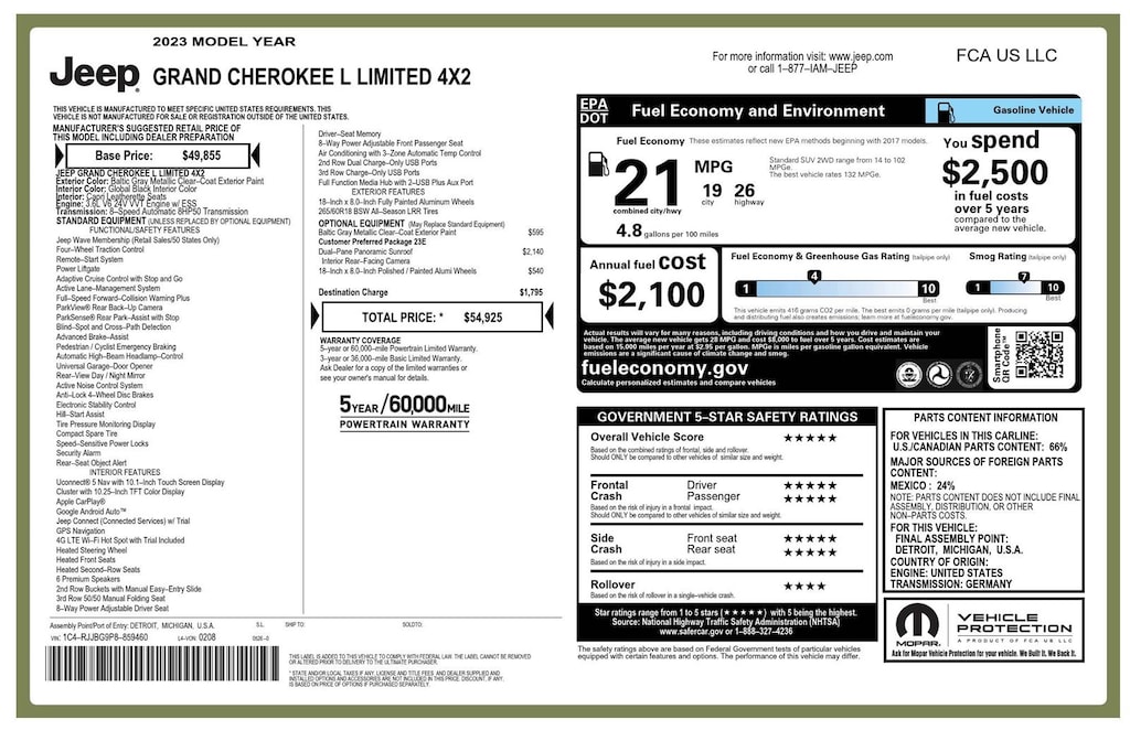 Used 2023 Jeep Grand Cherokee L Limited SUV