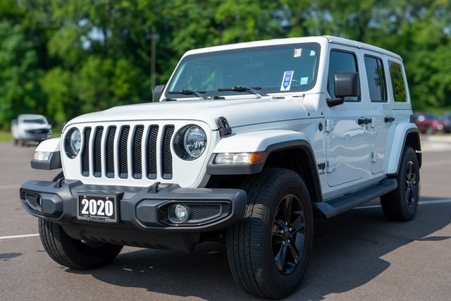 Used 2020 Jeep Wrangler Unlimited Sahara Altitude with VIN 1C4HJXEN0LW242883 for sale in Syracuse, NY