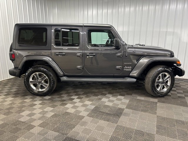 Used 2021 Jeep Wrangler Unlimited Sahara with VIN 1C4HJXEG9MW728126 for sale in Ithaca, NY