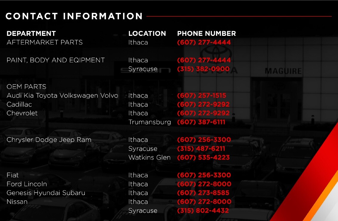 Wholesale Auto Parts Maguire Nissan of Ithaca