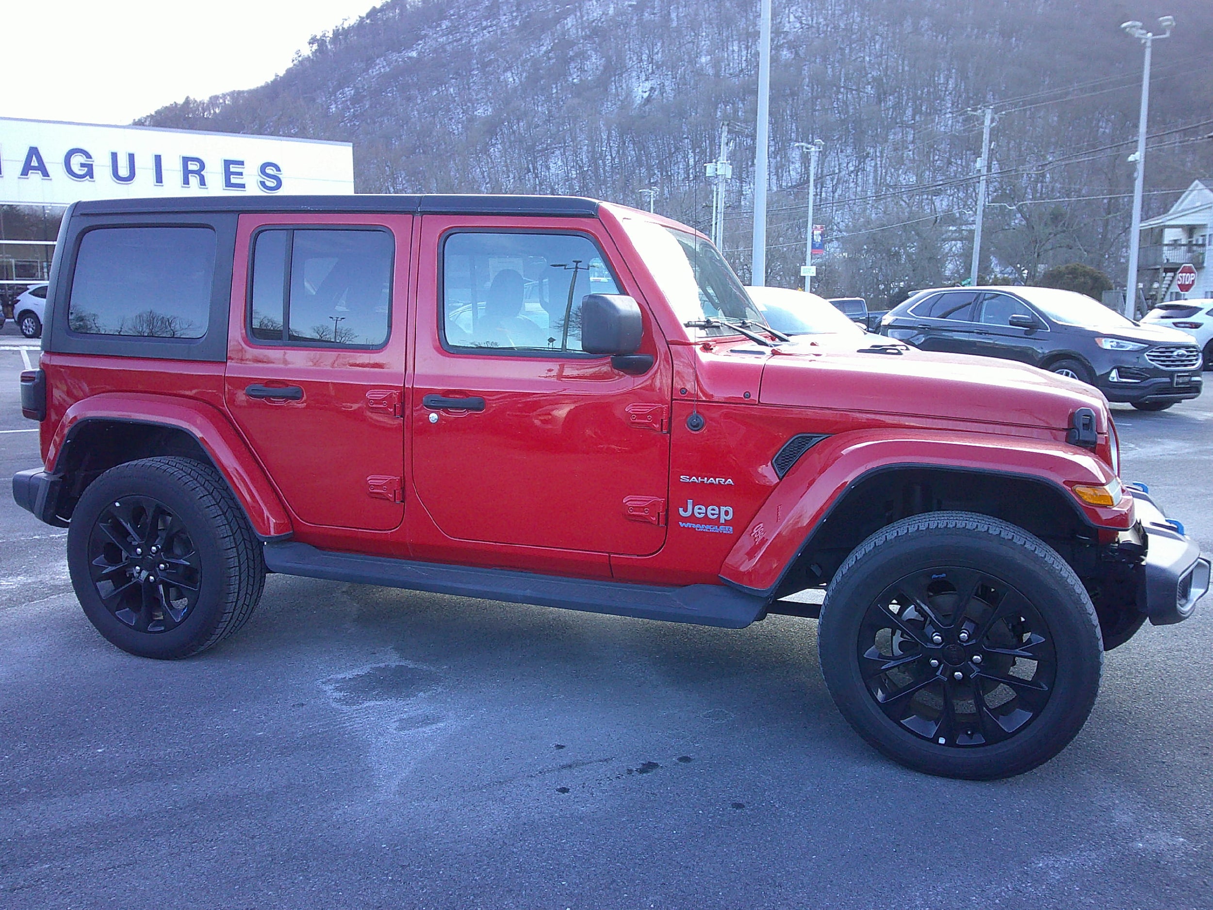 Certified 2022 Jeep Wrangler Unlimited Sahara 4XE with VIN 1C4JJXP67NW136845 for sale in Duncannon, PA