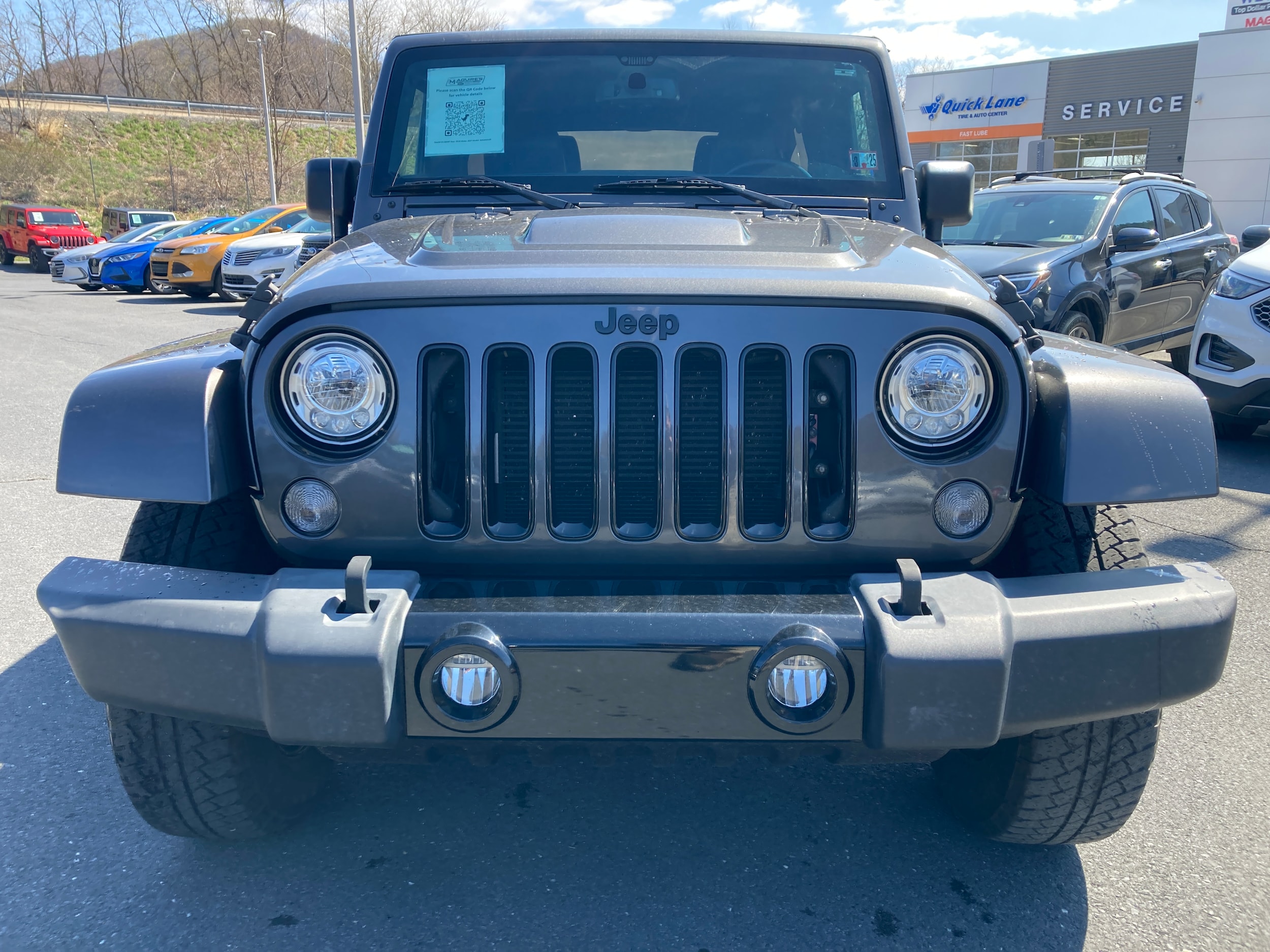 Certified 2018 Jeep Wrangler JK Unlimited Altitude with VIN 1C4BJWEG8JL867418 for sale in Duncannon, PA
