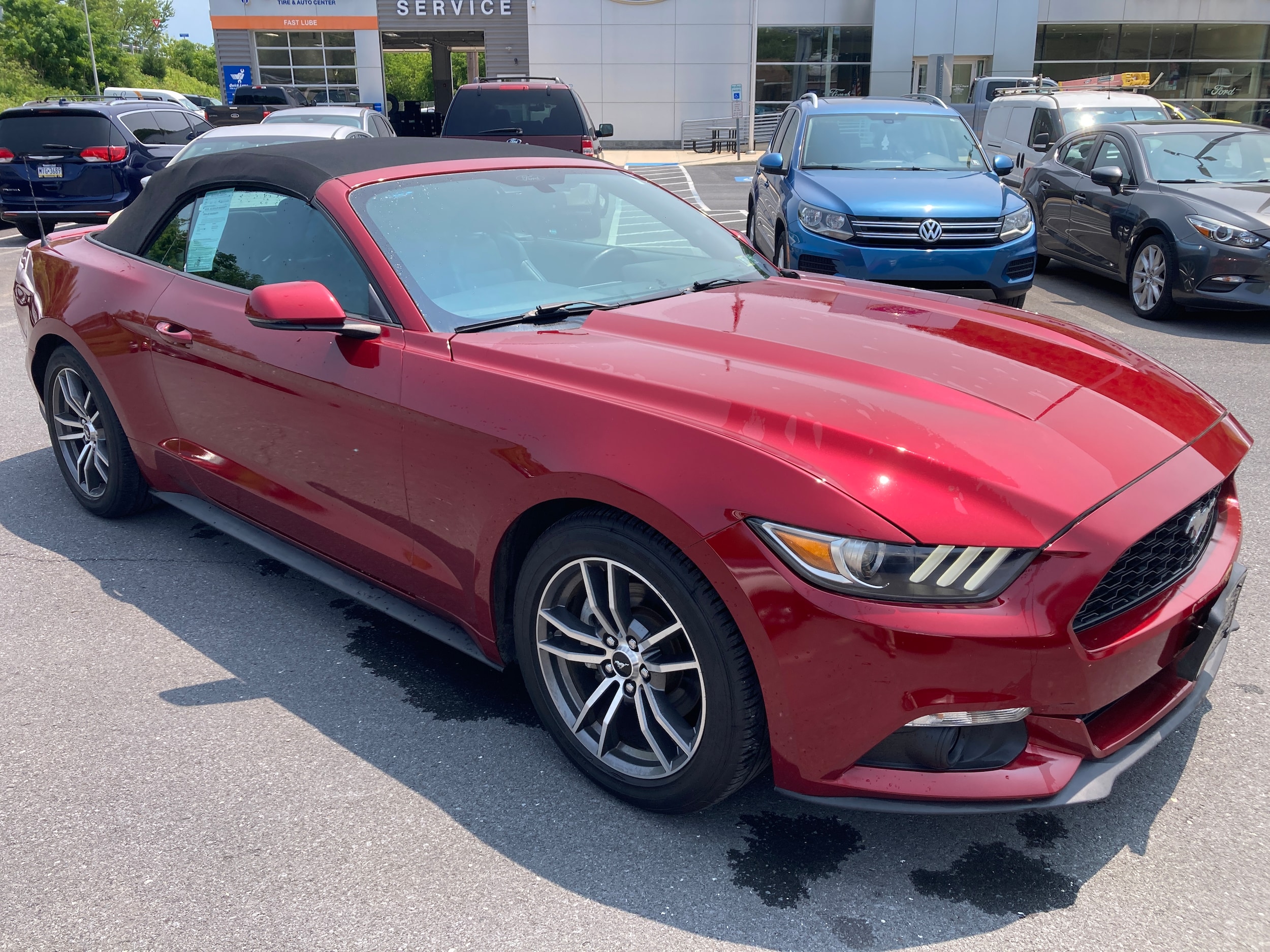Used 2016 Ford Mustang EcoBoost Premium with VIN 1FATP8UH2G5299890 for sale in Duncannon, PA