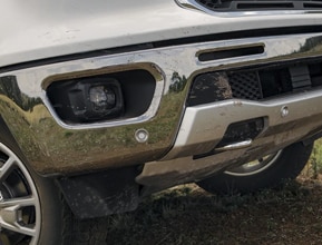 HIGH-STRENGTH STEEL FRAME AND FRAME-MOUNTED STEEL BUMPERS