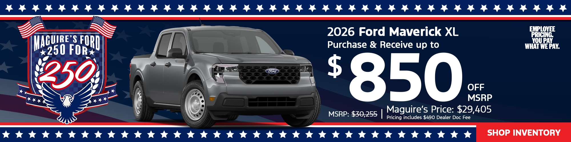 New 2026 Ford Maverick XL Purchase