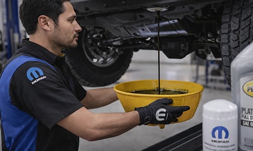 Jeep Cherokee Oil Change detail at Mahon CDJR — serving Brevard, Asheville, Hendersonville, Fletcher, and Cherokee NC
