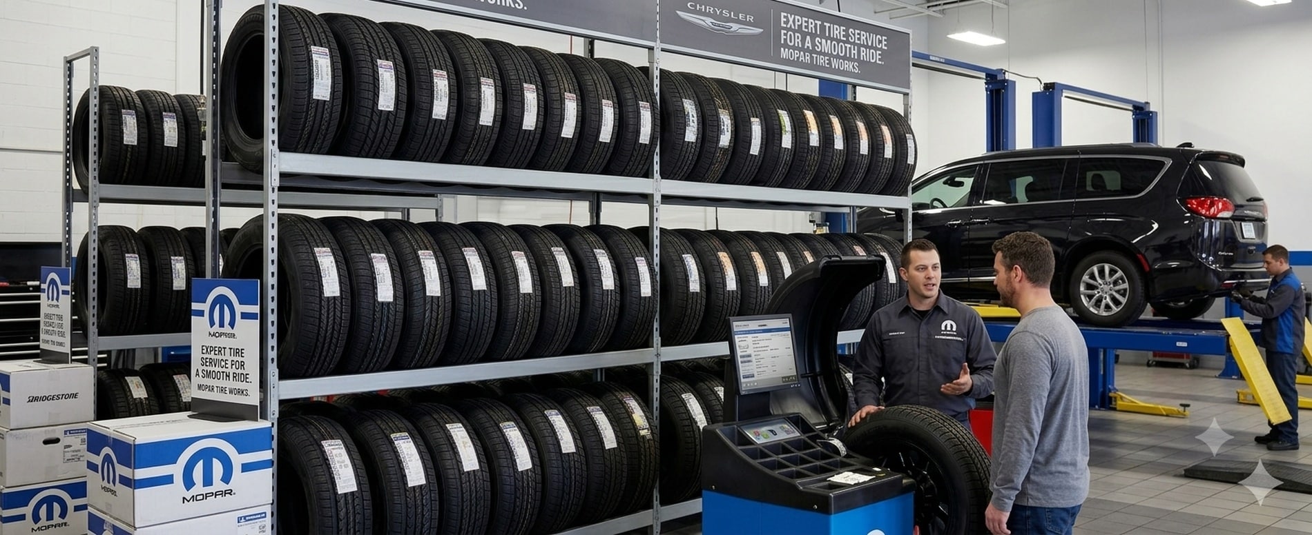 Chrysler Tire Service service at Mahon CDJR — serving Brevard, Asheville, Hendersonville, Fletcher, and Cherokee NC