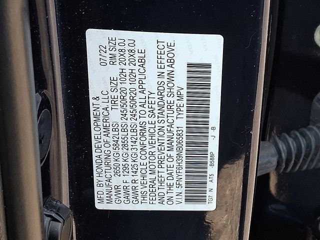 2022 Honda Pilot Sport - Photo 27
