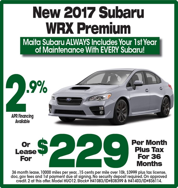 New 2017 Subaru WRX Maita Subaru