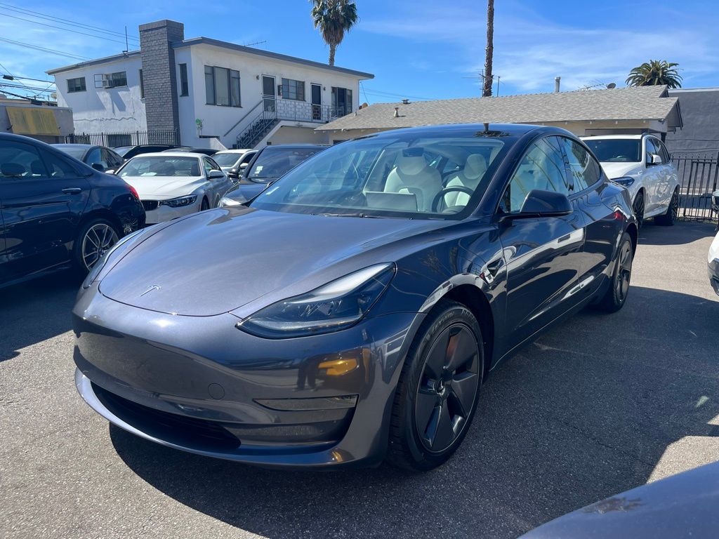 Gray 2023 Tesla Model 3 RWD Sedan Rear-Wheel Drive 1-Speed Automatic