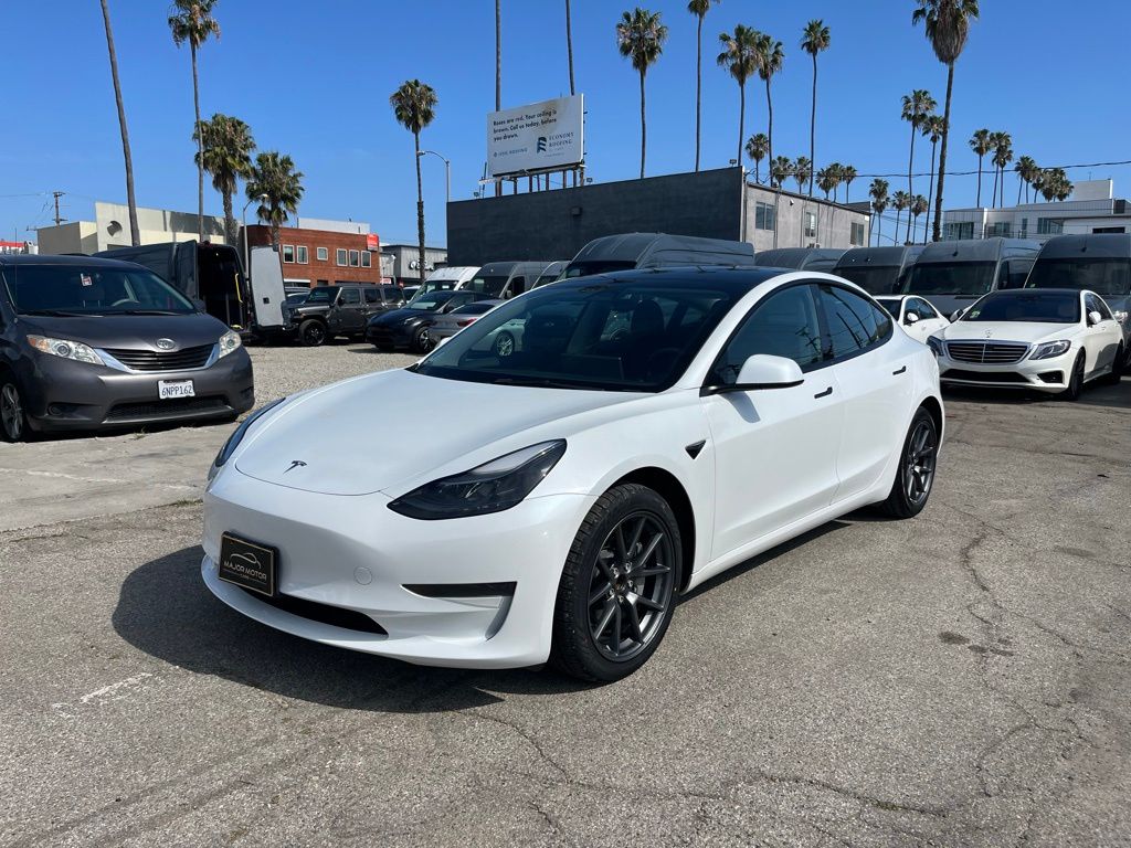 Pearl White 2023 Tesla Model 3 RWD Sedan Rear-Wheel Drive 1-Speed Automatic