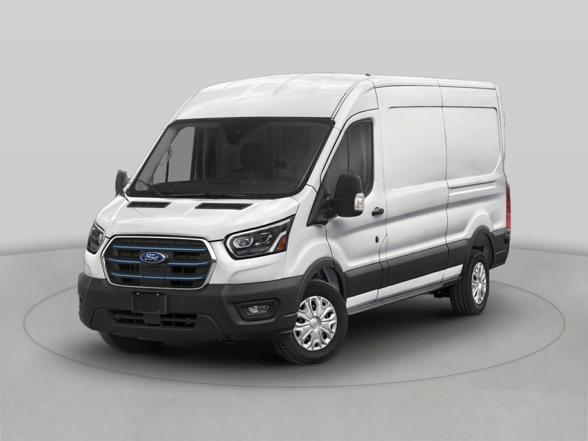 Oxford White 2023 Ford E-Transit 350 Medium Roof RWD Van Rear-Wheel Drive Automatic
