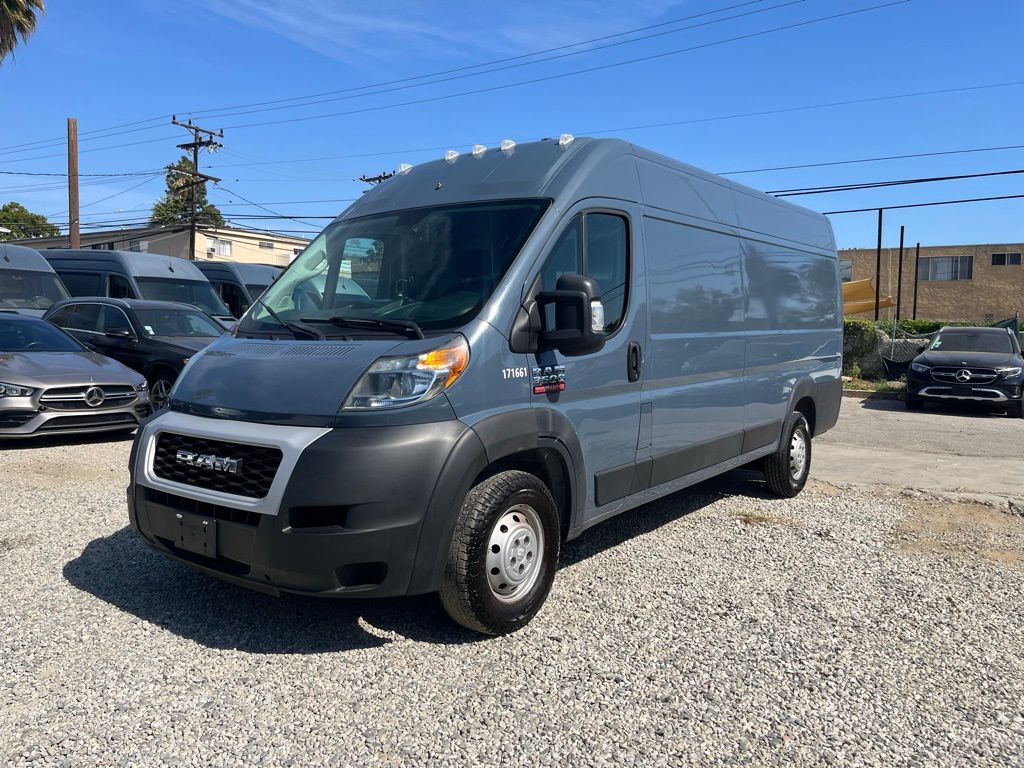 Blue 2019 RAM ProMaster 3500 159 High Roof Extended Cargo Van FWD Van Front-Wheel Drive 6-Speed Automatic