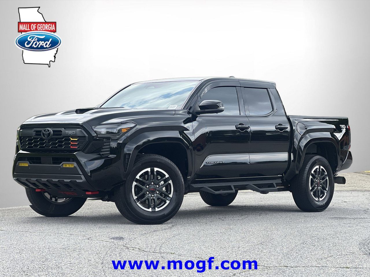 Black 2025 Toyota Tacoma TRD Sport Double Cab 4WD Pickup Truck Four-Wheel Drive 8-Speed Automatic