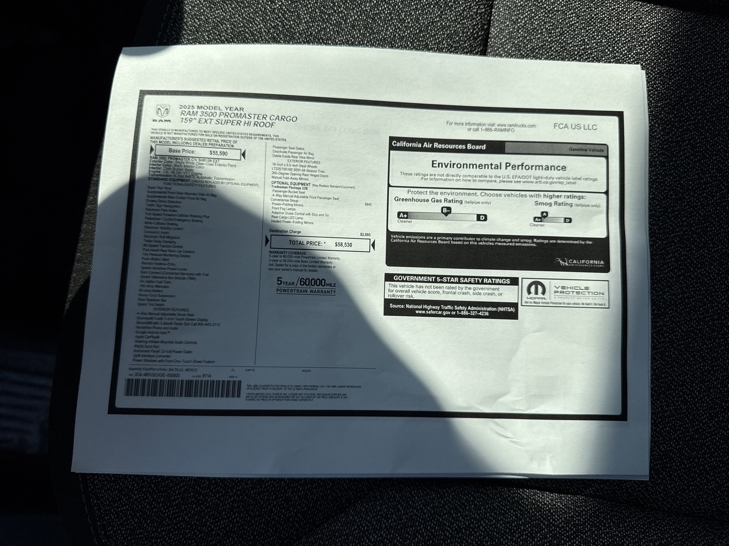 2025 Ram ProMaster 3500 Base Cargo Van photo 2
