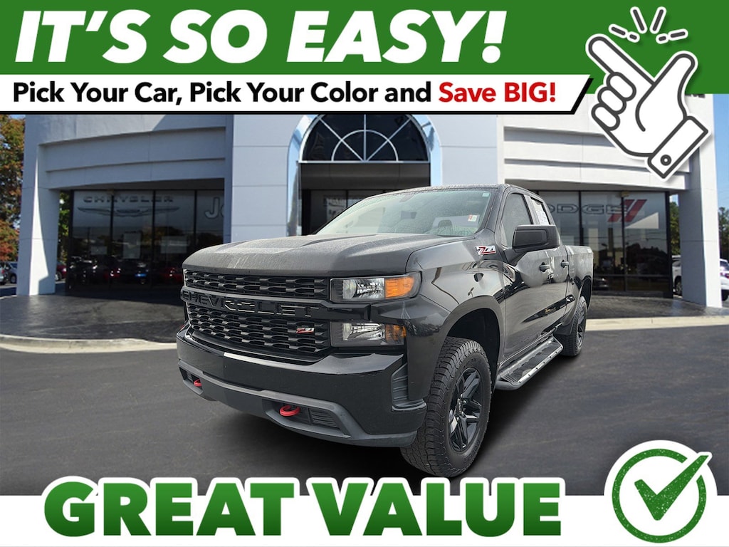 Used 2019 Chevrolet Silverado 1500 Silverado Custom Trail Boss Truck Double Cab