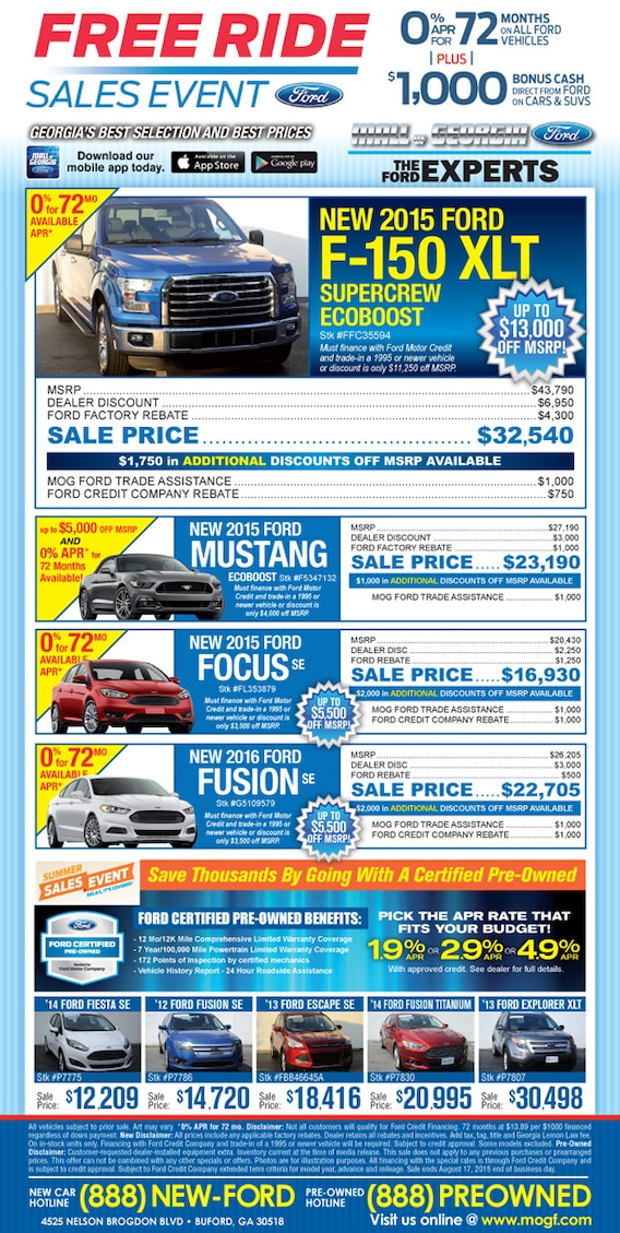 Ford Trucks & Cars Sales Events