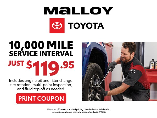 Service Specials | Malloy Toyota