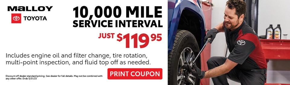 Service Specials | Malloy Toyota