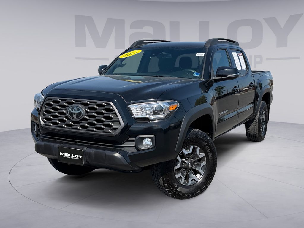 Midnight Black 2021 Toyota Tacoma TRD Off Road Double Cab 4WD Pickup Truck Four-Wheel Drive 6-Speed Automatic