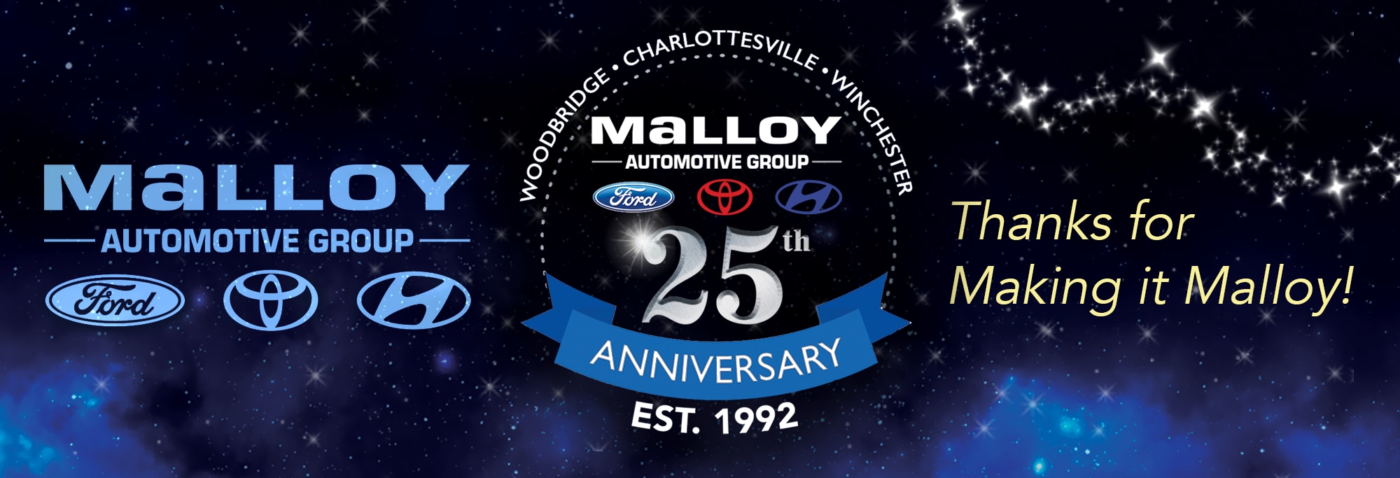 Malloy Celebrates 25 Years Malloy Ford Winchester