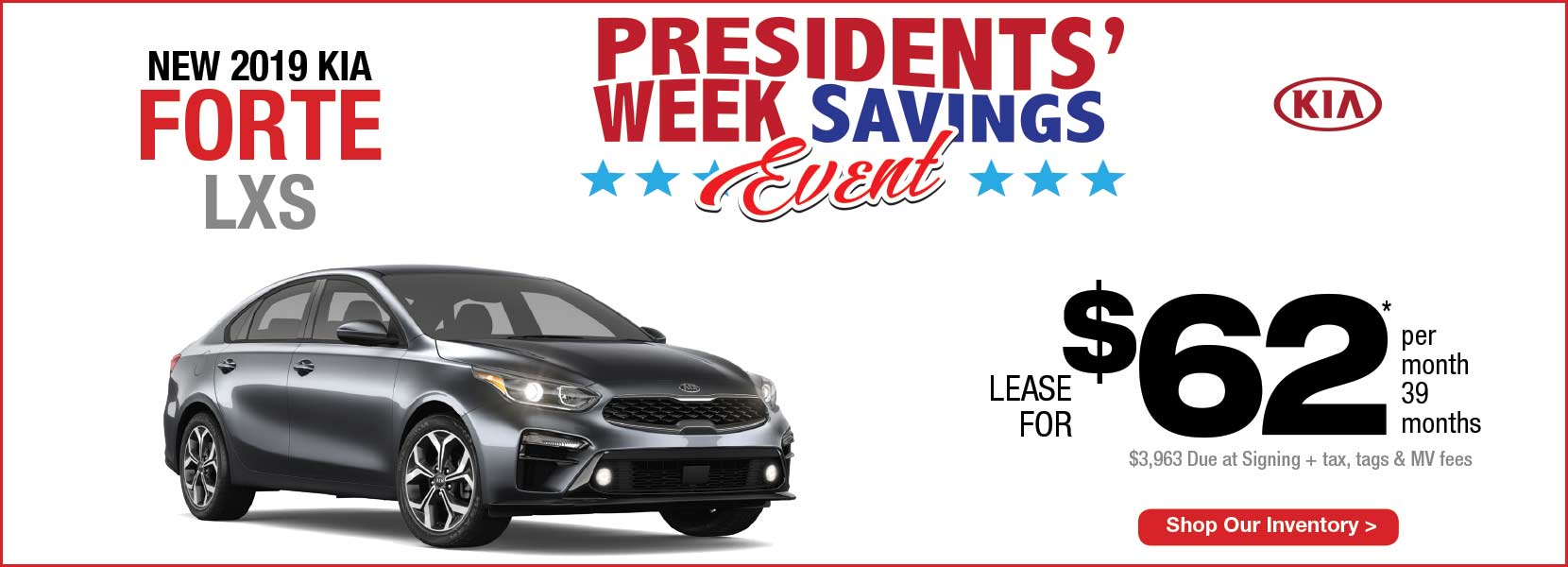 New 2019 Kia Forte LXS Lease Manahawkin Kia NJ