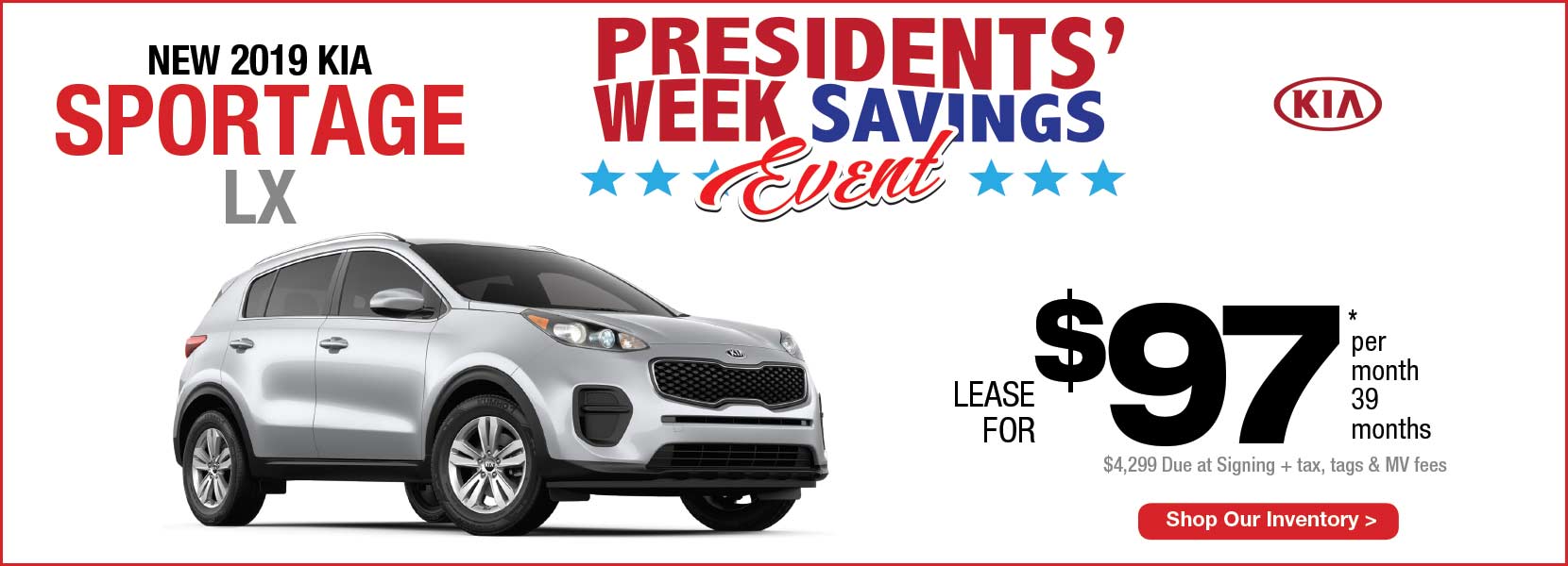 New 2019 Kia Sportage LX Lease Manahawkin Kia NJ