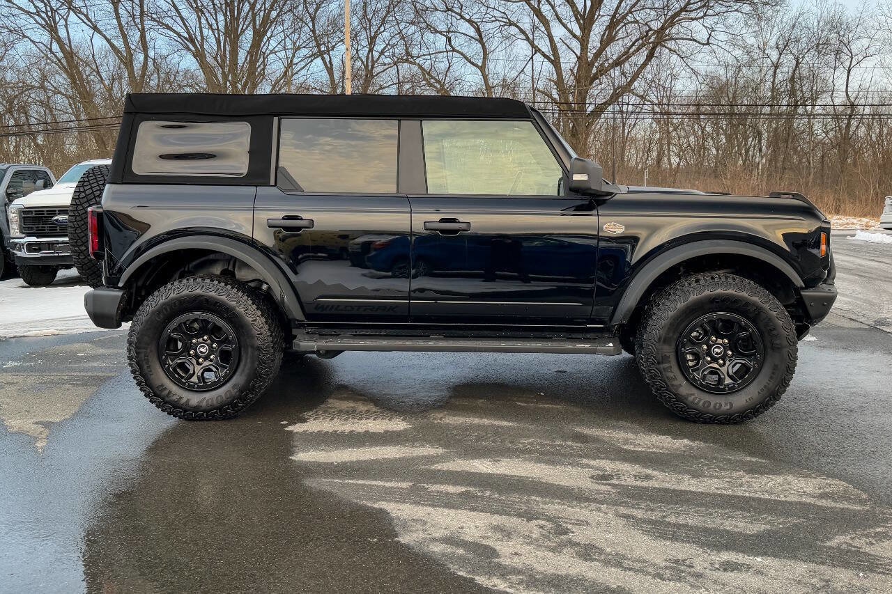 Used 2023 Ford Bronco 4-Door Wildtrak with VIN 1FMEE5DP5PLB54445 for sale in Mechanicville, NY